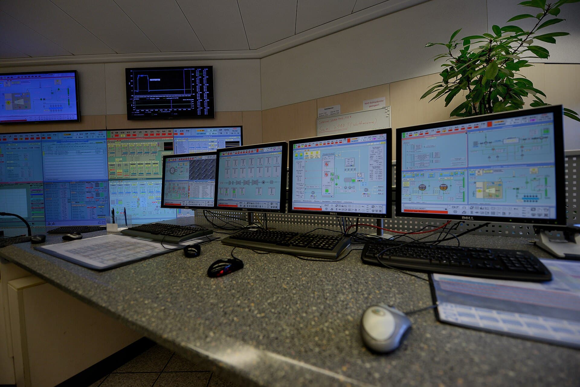 KMS operations control room with live site dashboards